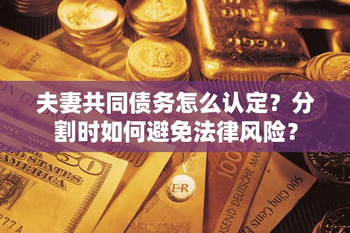 北京夫妻共同债务怎么认定？分割时如何避免法律风险？